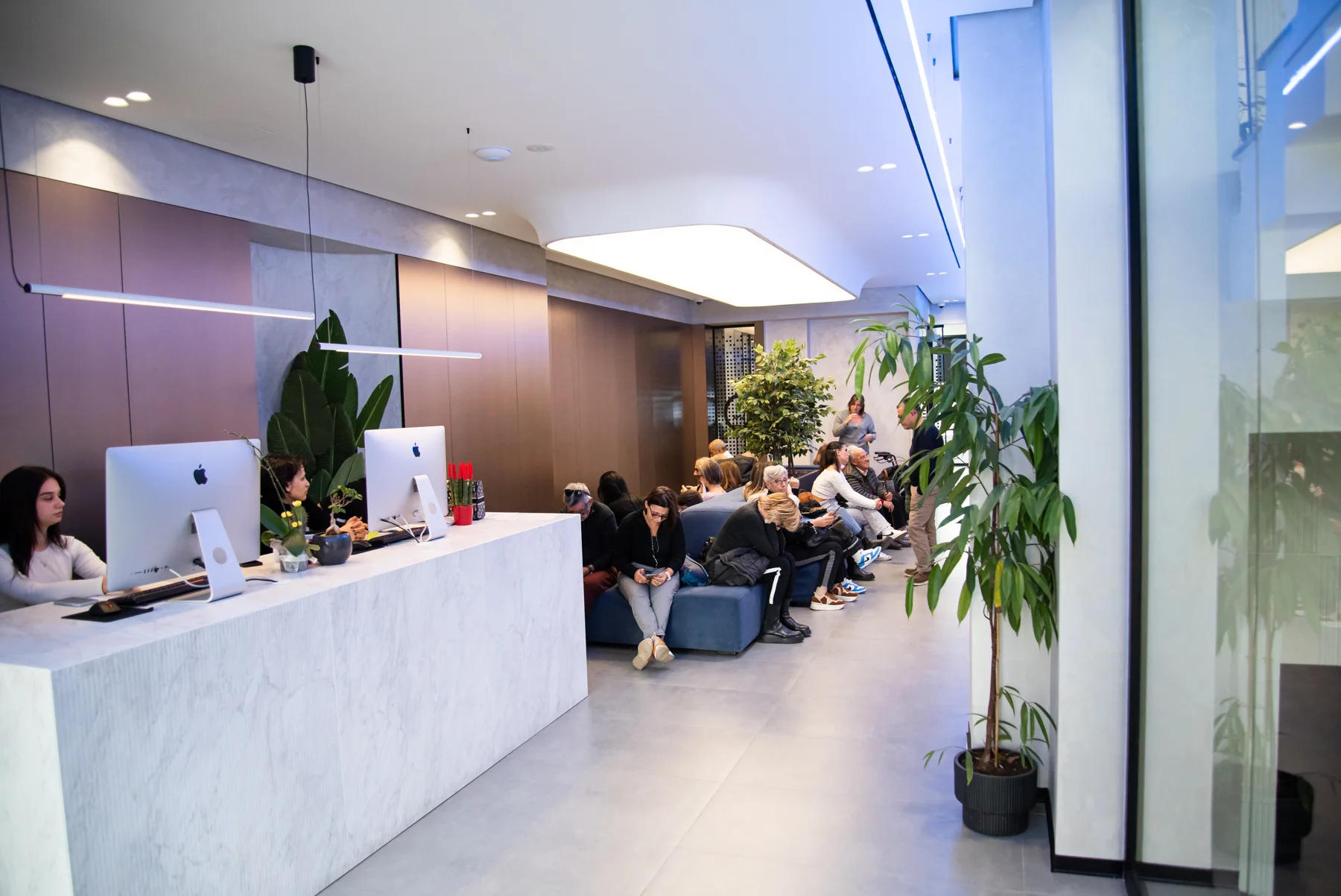 Reception e sala di attesa della clinica